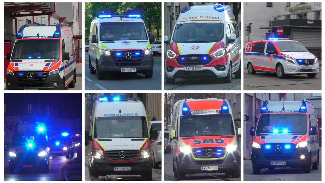 Einsatzfahrten Rettungsdienst Wien - Zusammenschnitt