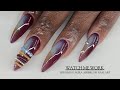 Trending Nail Art : Aura Airbrushed Nail Art w/ 3D Bangle Design 💞✨