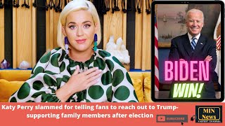 Katy Perry slammed for telling fans reach Trump supporting family members after election