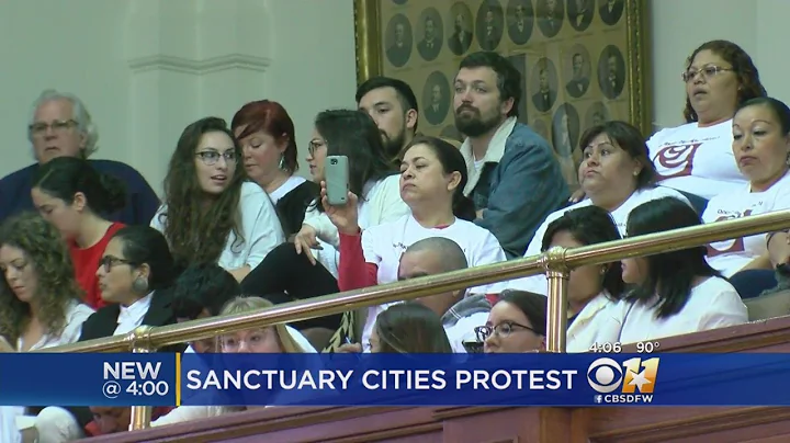 Sanctuary Cities Protest Ongoing At Fort Worth City Hall