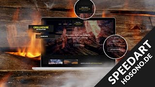 Speed Art Website [Photoshop] | Steakhouse | HosonoDesign