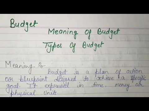 Master Budget | Types Of Budget | Meaning Of Budget | Master Budget & Functional Budget