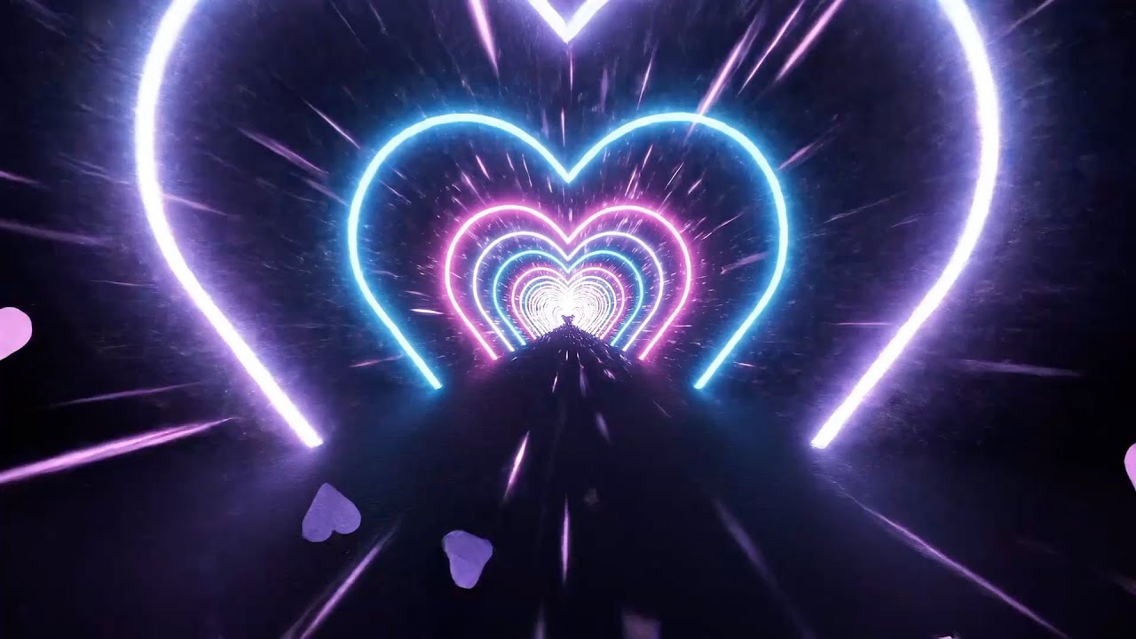 Neon Heart Tunnel Background Loop: 5 Aesthetic Themes & Deep House Mix