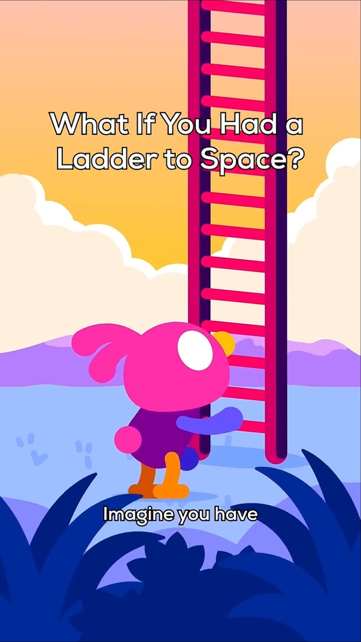Let's Climb a Ladder to Space – Will We Float or Fall? #shorts