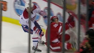 Bertuzzi Crashes Awkwardly Into End Boards, Injures Leg
