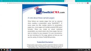 Toolkit CMA overview