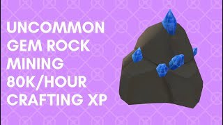 Runescape 3 - Uncommon Gem Rocks 80k Crafting Xp/Hour for Ironman
