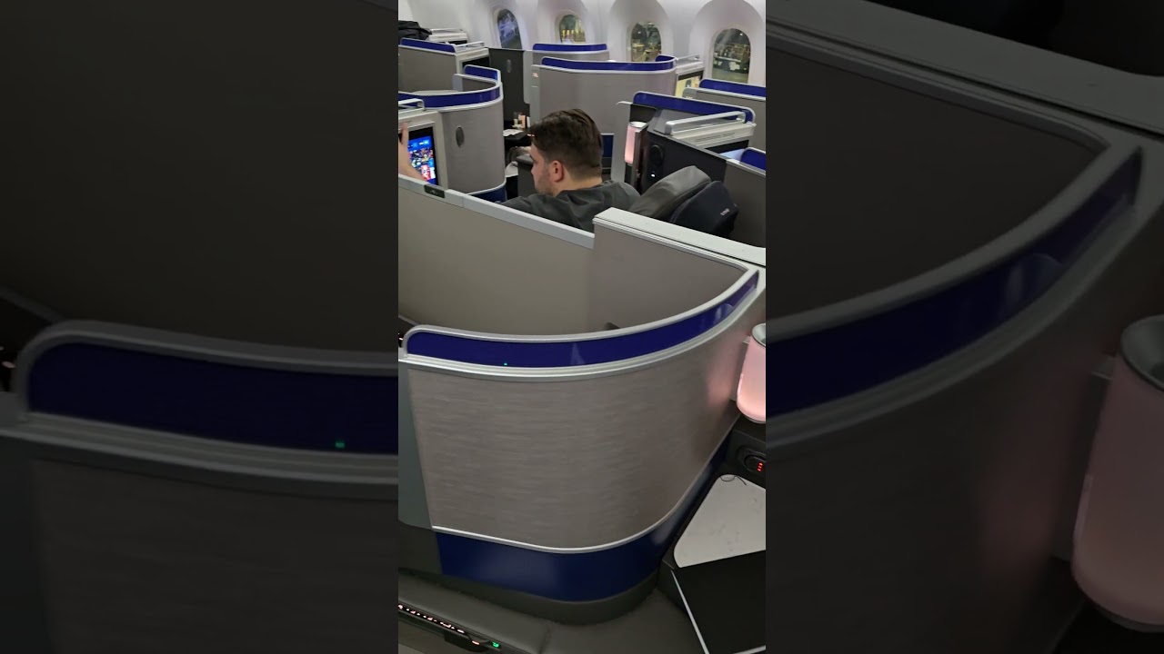 Inside United airlines Polaris lounge.  Business class. Newark to Cape Town