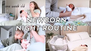 REAL Newborn Night Routine (1 WEEK OLD)