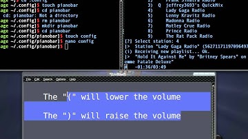 Linux BASH Tutorial Video 5 Auto Login and a small script for Pianobar with a Launcher.