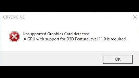 🚩 Unsupported Graphics Card detected