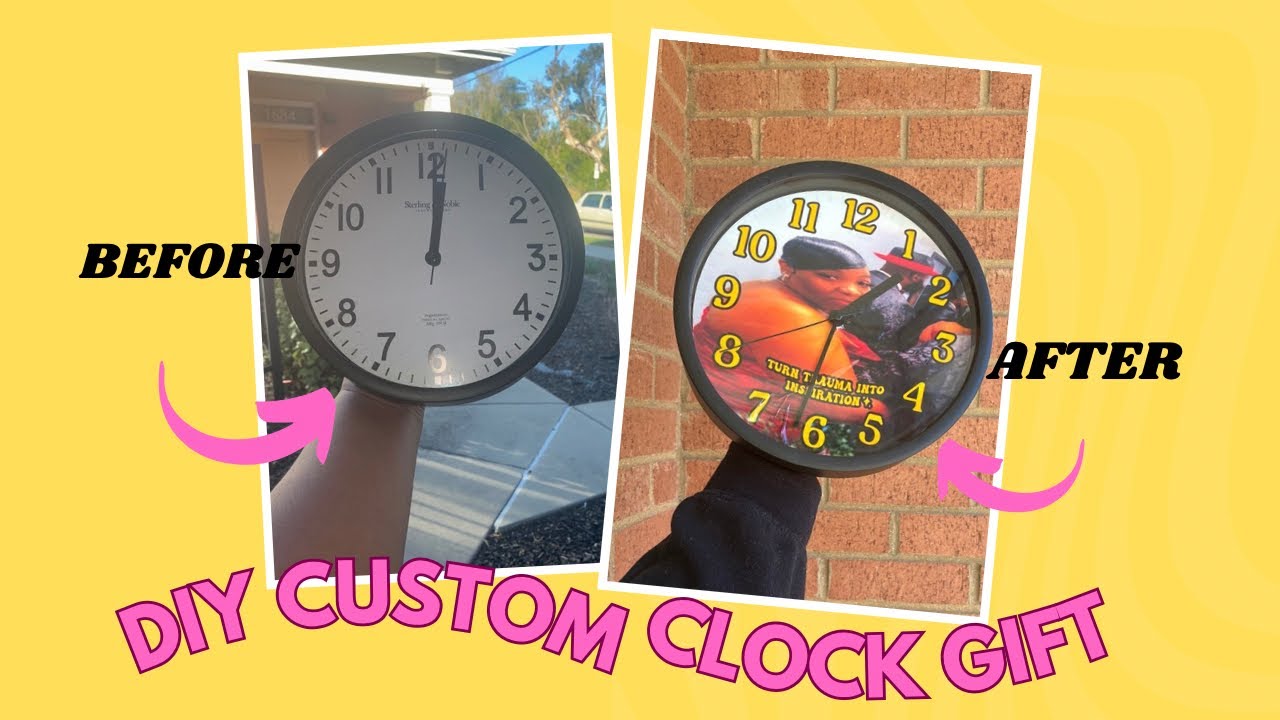 How to Make a Personalize Clock | DIY Custom Gift Idea Cricut Beginners ...