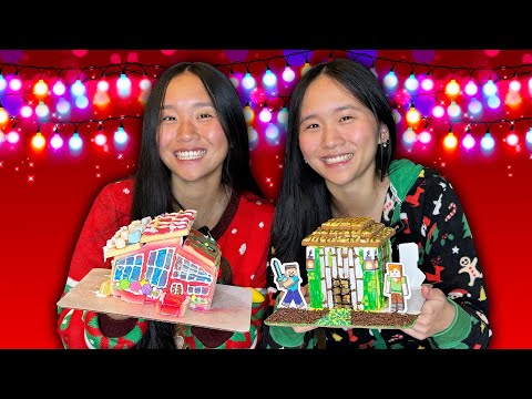 Gingerbread House Build Battle! | Janet and Kate