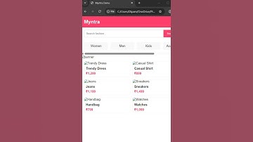 Myntra App Home Page Using JavaScript | HTML CSS JS UI Clone Tutorial