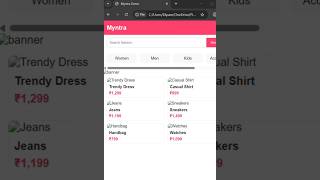 Myntra App Home Page Using JavaScript | HTML CSS JS UI Clone Tutorial