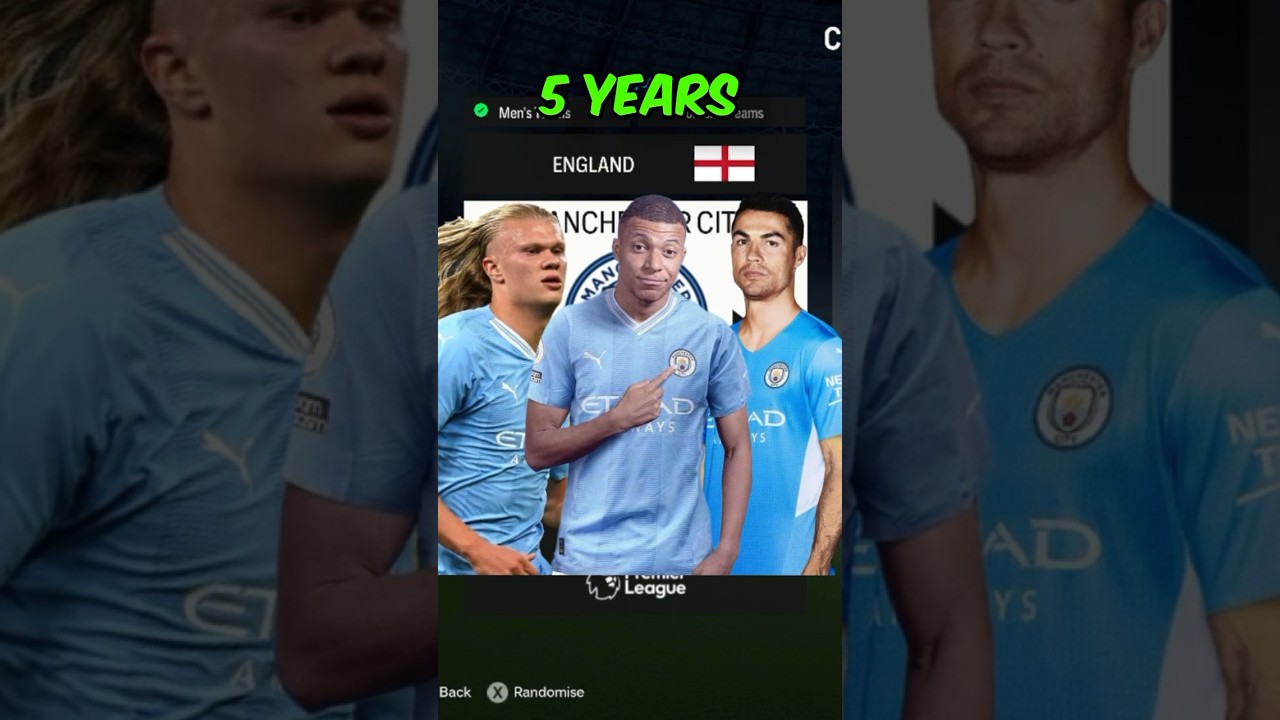 What will the Manchester City Team look like in 5 years according to FC 24 ?