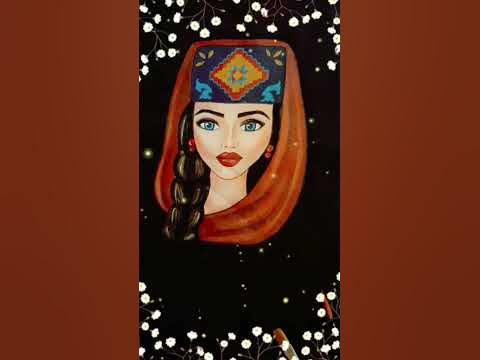 Рисунок акриловыми красками. Армянка #handmade #shorts #art - YouTube