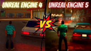 😍GTA Vice City Remake - Unreal Engine 4 vs Unreal Engine 5 😱| Amazing Showcase | 2022