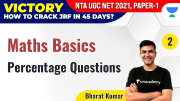 NTA UGC NET 2021 | Basics Maths by Bharat Kumar | Percentage Questions