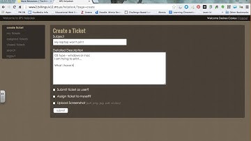 Creating a HelpDesk Ticket
