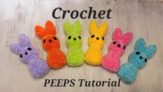 Crochet No Sew Peeps Tutorial #crochet #peeps #peeps #tutorial #easter