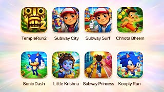 Temple Run 2, Subway City, Subway Surfers, Chhota Bheem, Subway Princess, Sonic Dash, Little Krishna screenshot 4
