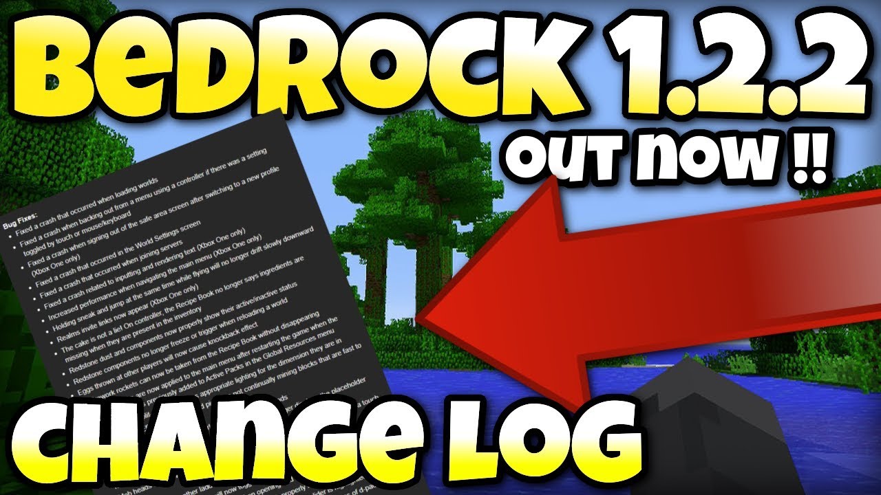 Minecraft Bedrock 1.2.2 OUT NOW ! Change Log Explained! MCPE / Xbox One / Windows 10