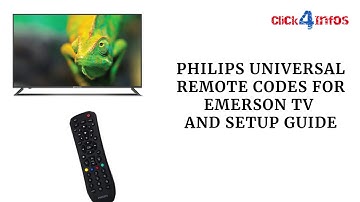 Philips Universal Remote Codes For Emerson TV |  Setup Guide in Just Minutes