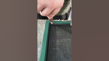 Production process for mosquito screens and screen doors.#qiangning