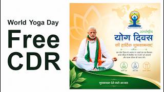 International Yoga Day 2026 Banner Design FREE CDR Download | CorelDRAW Editable File