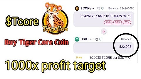 How to buy tiger coin | $Tcore | Core Tiger Coin | 1000x hidden coin