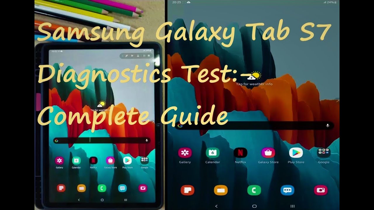 Samsung Galaxy Tab S7 Diagnostics Test Complete Guide YouTube