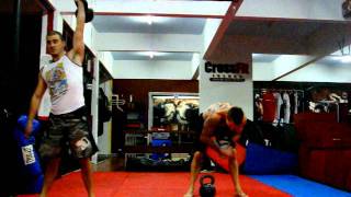 21, 15, 9 Kettlebell Snatch & pull-ups