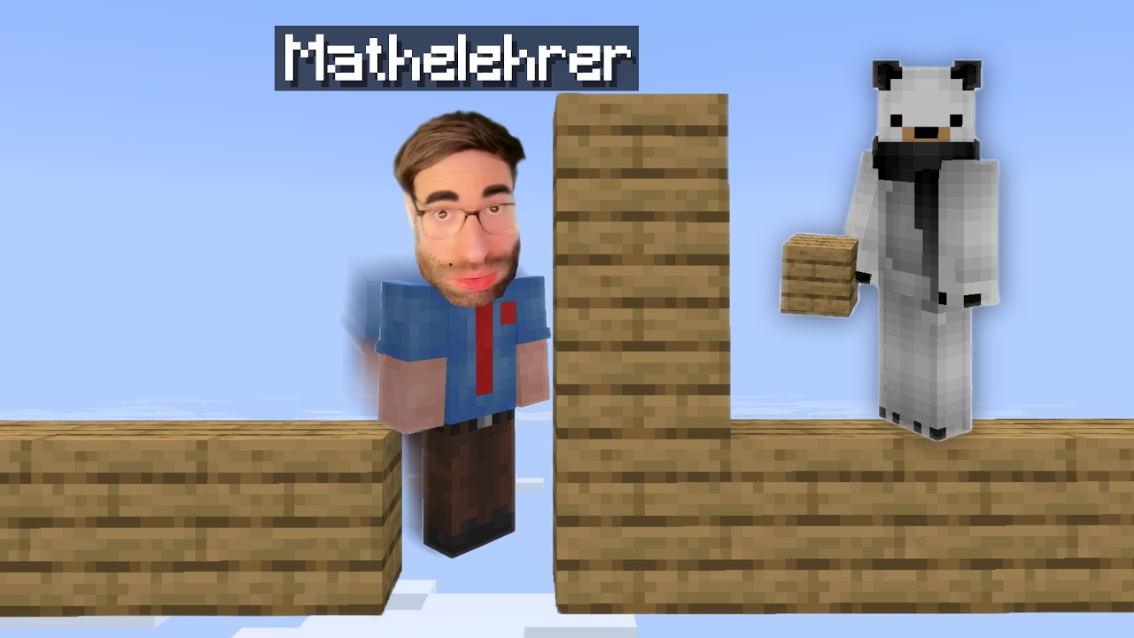 Schaffe ich MINECRAFT MANHUNT gegen den MATHELEHRER...