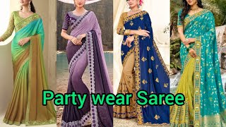 Latest party wear saree collection/Designer Saree Blouse Design