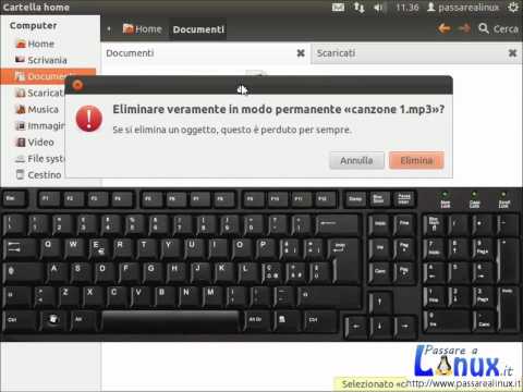 Ubuntu Linux per principianti - Lezione 6 - Comandi da tastiera per lavorare con i files