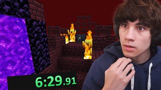 Speedrunning Minecraft 1.16 + got a goofy run