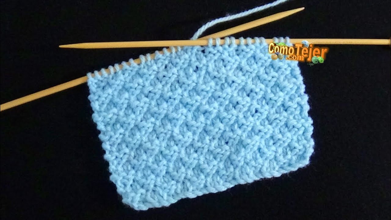 Cómo Tejer Punto Abrigado, Reversible, Principiantes - 2 agujas (575)