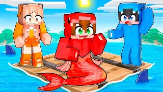 Me Hice pasar por SIRENA para Trollear a Mis Amigos en UNA BALSA en Minecraft!