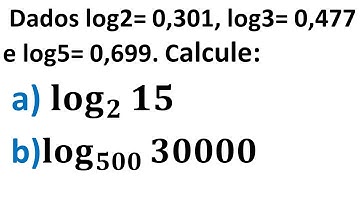 Aula 11 / 2021 -  Logaritmo de mudança de base: Calcule os logaritmos