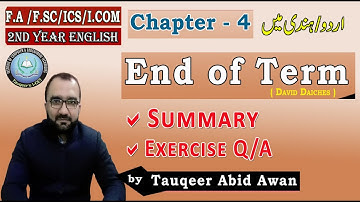 2nd Year English| Chapter-4| END OF TERM