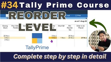 Reorder Level in Tally Prime || Tally Prime Re-order Quantity || Tally Tutorial || Tally Prime