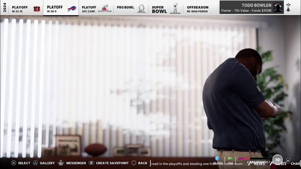 Madden 21 simulation 2024 AFC Divisional Playoff. Denver (133