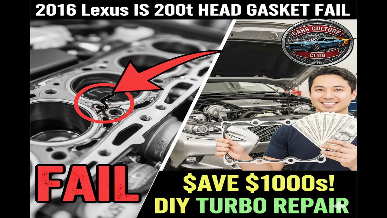 ⚠️ 2016 Lexus IS 200t Head Gasket FAIL Save $1000s! DIY Turbo Engine ...