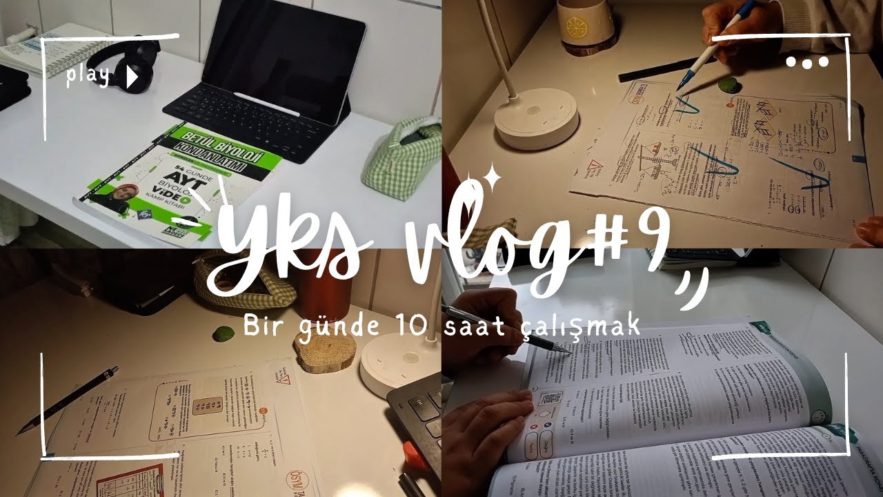 +10 saat çalışmak / Yks26  vlog/ O derece yapılacak! 