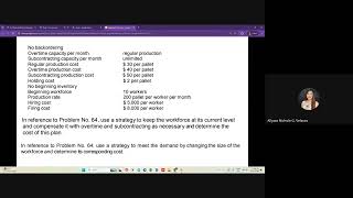 Aggregate Planning Part 2