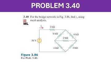 Problem 3.40 For the bridge network in Fig. 3.86, find io using mesh analysis. (Sadiku 5th Ed)