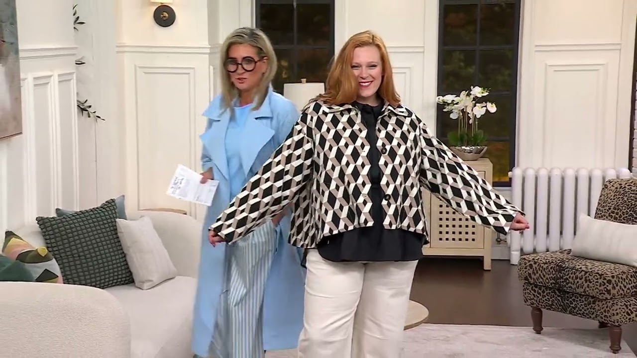 Carla Rockmore Collection 100% Cotton Canvas Swing Jacket on QVC