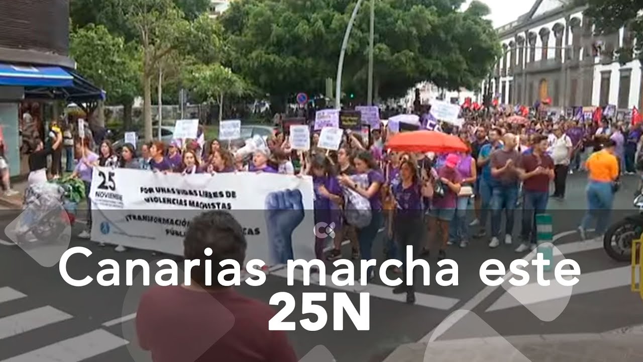 Canarias marcha este 25N contra la violencia machista - YouTube