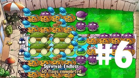 Plants vs Zombies | Survival: ENDLESS (200 Flags Completed) PART 6 (iOS Android)